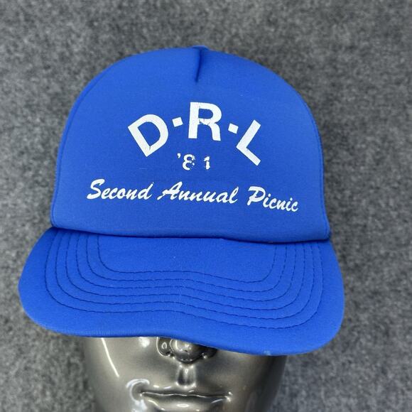Vintage DRL RENTALS 2nd Annual Picnic (1982) Mesh Trucker Snapback Hat OSFA READ - Picture 2 of 9